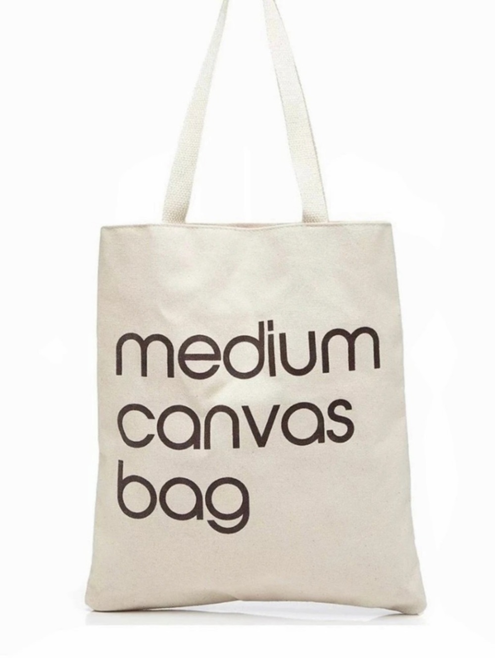Bloomingdale's NWT Medium Canvas Tote in Cream & Brown